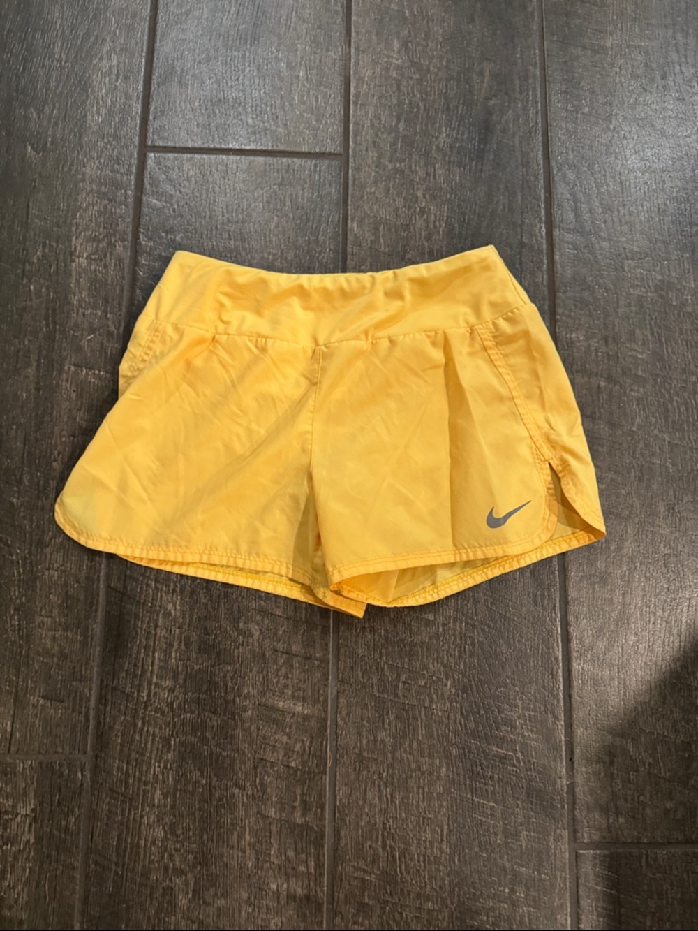 Nike Yellow Women's Athletic Running Shorts